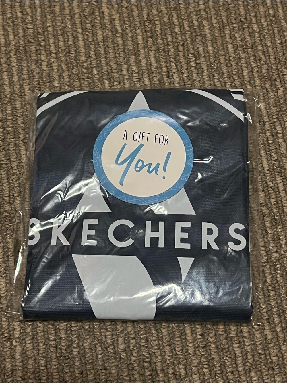 Skechers Navy and White Logo Drawstring Bag.
